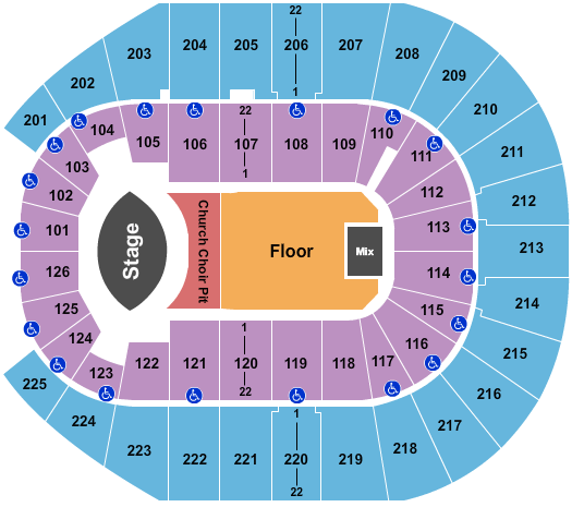 Simmons Bank Arena Eric Church Seating Chart